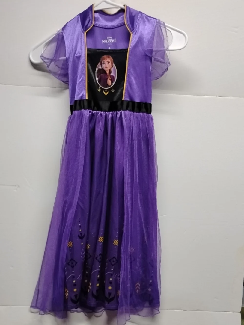 Disney Frozen II Purple Anna Nightgown Dressup Size 6 - Picture 1 of 7
